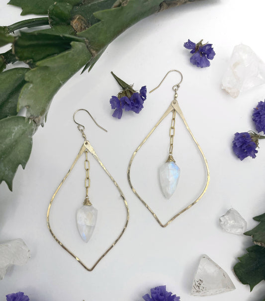 Petal Feldspar Drop Earrings