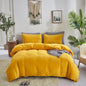 Mustard Yellow Duvet Bedding-Velvet