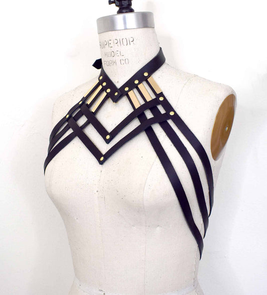 Leather Neck Harness