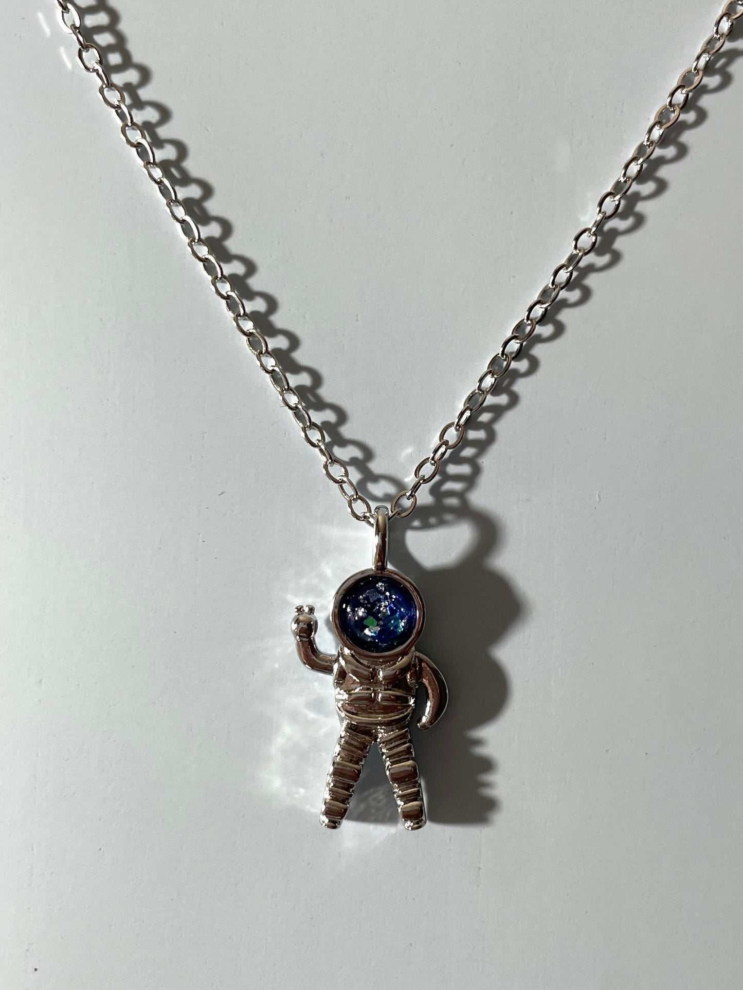 Spaceman Necklace Sterling Silver